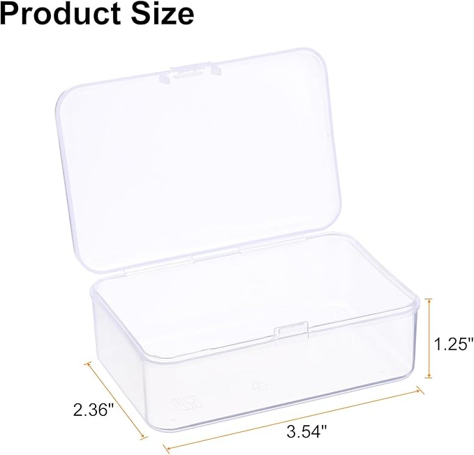 HARFINGTON 2pcs Component Storage Box 3.54" PP Electronic Organizer Box - Image 2