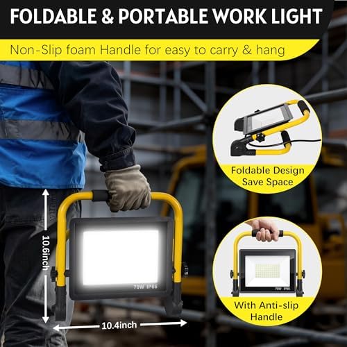10000LM Portable LED Work Light, IP66 Waterproof for Garage - Image 6