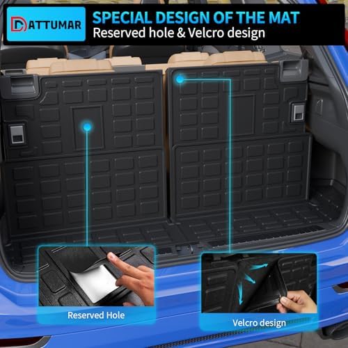 Cargo Mat & Backrest Mats for 2010-2024 Toyota 4 Runner 7 Seat - Image 4