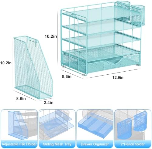 gianotter 5-Tier Desk Organizer with Drawers and File Holders - Image 5