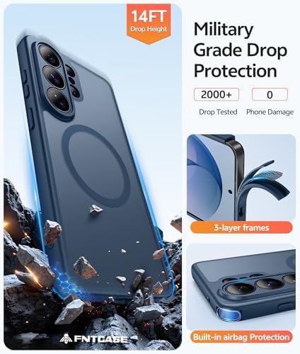 FNTCASE for Samsung Galaxy S26 Ultra Case, Compatible with Magsafe Blue - Image 5