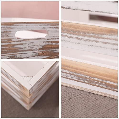 Large Size Wood Crates For Storage,Decorative Vintage White Wooden Crates For Display,Handmade Solid Wood Boxes,Set Of 3 Rustic White Wooden Crate. (vintage white) - Image 6