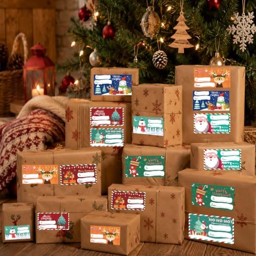 OHOME 500 PCS Christmas Gift Tags - Gift Tags for Christmas Presents | Christmas Gift for Women Mom Men - Christmas Wrapping Paper - Christmas Decorations,2.95 x 1.6 Inch - Image 4