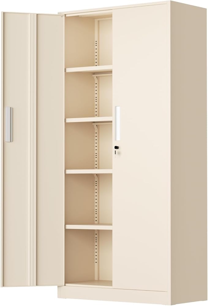 SUNCROWN 72" Metal Storage Cabinet by HOME