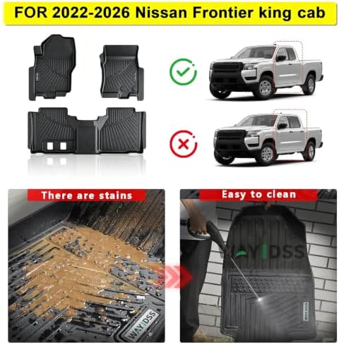 Floor Mats for Nissan Frontier King cab 2022 2023 2024 2025 2026 - Image 2