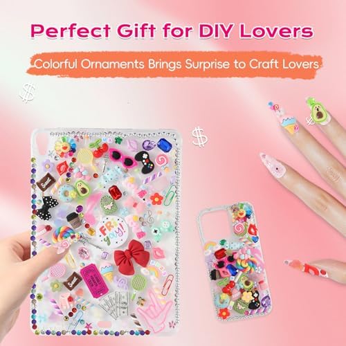 EIiovcnya 4980 Pcs Junk Phone Case Charms Kit with DIY Nail Charms - Image 6