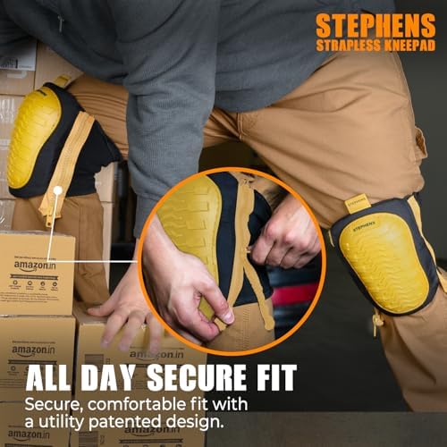 Strapless Knee Pads for Construction | Heavy-Duty Non-Slip Work Knee Pads - Image 6