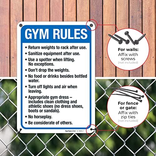Gym Rules Return Weights to Rack After Use Sanitize Equipment After Use - Image 4