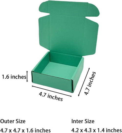 15 Pcs 4.7 x 4.7 x 1.6 Inches Mini Size Corrugated Cardboard Gift Boxes - Image 2