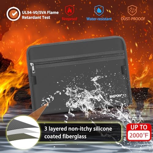 ENGPOW Expanding File Folder,Fireproof 13 Pockets Document Organizer Bag - Image 3