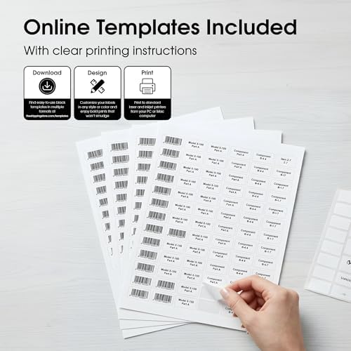1" X 0.5" Matte White Printable Barcode Labels (100 Sheets, 16000 Stickers) - Image 3