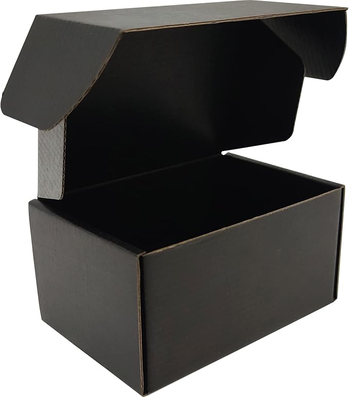 Small Black Shipping Boxes for Small Business Pack of 25-6x4x3 inches Cardboard - Image 3