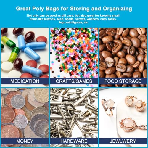 2''x 2'', (Pack of 200) 2 mil Thick Clear Plastic Reclosable Zip Poly Bags with Resealable Lock Seal Zipper for Photo, Jewelry, Bakery, Treats, Travel, Storage, Packaging & Shipping - Image 7