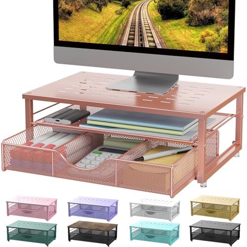 gianotter Computer Monitor Stand Riser with Drawer by gianotter