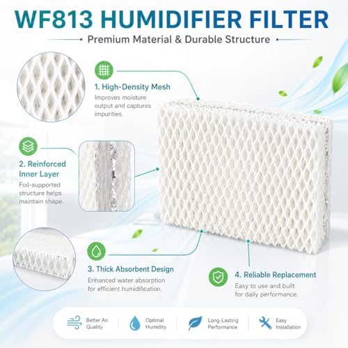 8 Pack WF813 Humidifier Wick Filters for Equate Relion Protec - Image 5