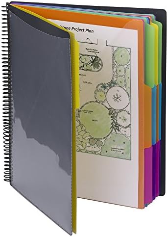 Smead 24 Pocket Poly Project Organizer, 1/3-Cut Tab, Letter Size, Gray with Bright Colors (89206), (Pack of 10) - Image 2