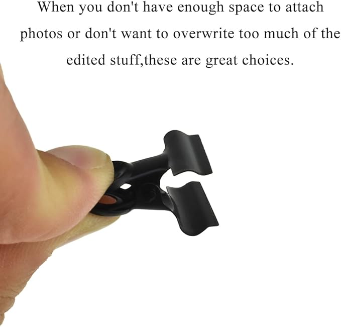 HAHIYO 0.87inch Black Bulldog Clips Metal File Hinge Binder Clips Clamps Save - Image 3