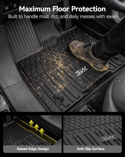 3W Floor Mats for Toyota Sienna 2021-2026 LE/XLE (Only for 8 Seat), TPE - Image 4
