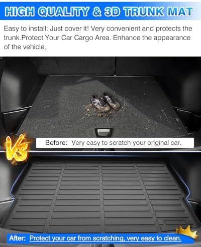Cartist Cargo Mat Compatible with Chevy Blazer 2019-2024 2025 2026 Accessories Trunk Mat TPE All Weather Anti-Slip Odorless Cargo Liner for Blazer Accessories - Image 6