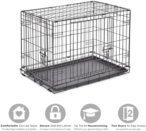 New World by Midwest 30-Inch Double Door Crate, Medium Breeds, 21-40 lbs - Image 3