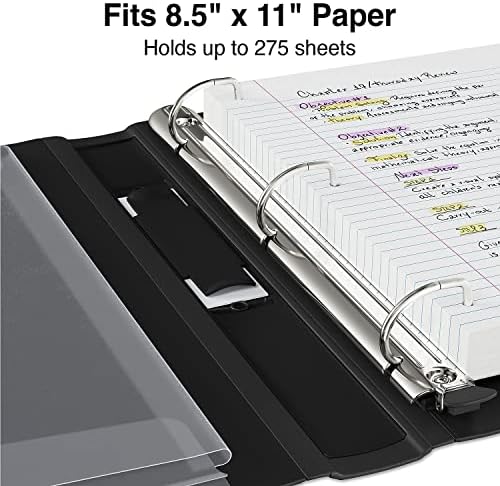 Staples Better Binder, 1 Inch D-Ring, Black, 275 Sheets, 3-Pack - Image 4