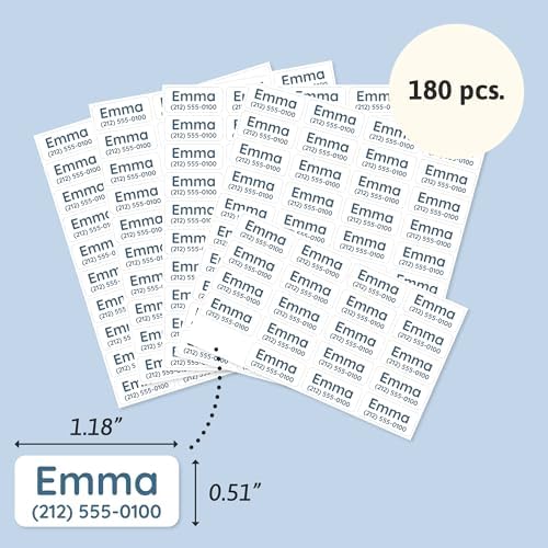 TeddyLabels - Clothing Labels for Nursing Home (180) – Self-Adhesive Name Tags for Clothes and Personal Items. Personalized Labels for Daycare, Nursing Homes, and Laundry Use - White - Image 6