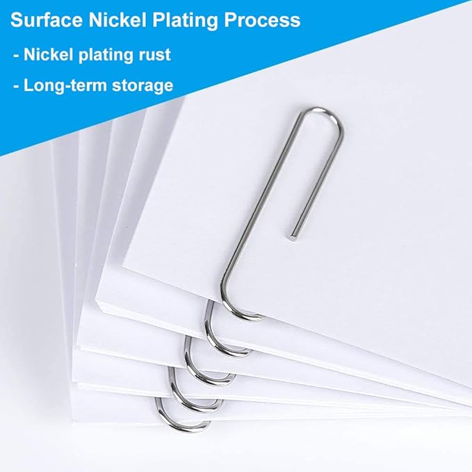 Vinaco Paper Clips Smooth Silver, 100 Pack Paper Clips Large 2Inch, Durable & - Image 2