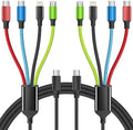 USB C Multi Charging Cable, 4 in 1 Charging Cords with Dual USB C Ports by Firsting