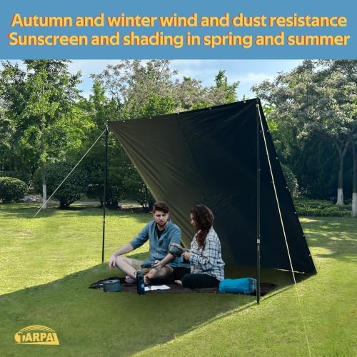 TARPAL tarp Waterproof 5x7 Feet(2Pack) Black 14mil Heavy Duty tarps - Image 5