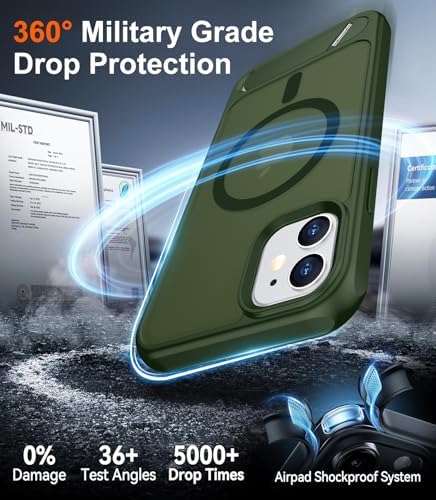 Temdan Magnetic Compatible with iPhone 11 Phone Case, [Built-in Invisible Kickstand][Compatible with MagSafe] [Military Grade Shockproof] Slim Translucent Matte Phone Case for iPhone 11 6.1" - Image 4