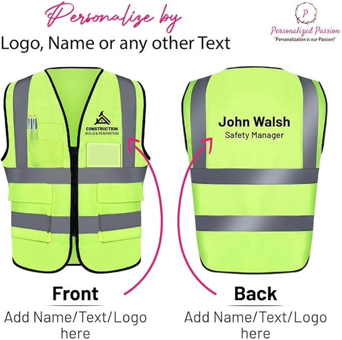 Personalized Safety Vest with Name & Logo - Image 2