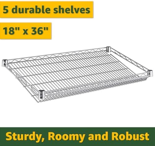 18" x 36" x 74" Garage Tool Storage Rack with 15 Plastic Bins - Heavy-Duty Commercial Metal Wire Utility Shelf, Green - Image 2