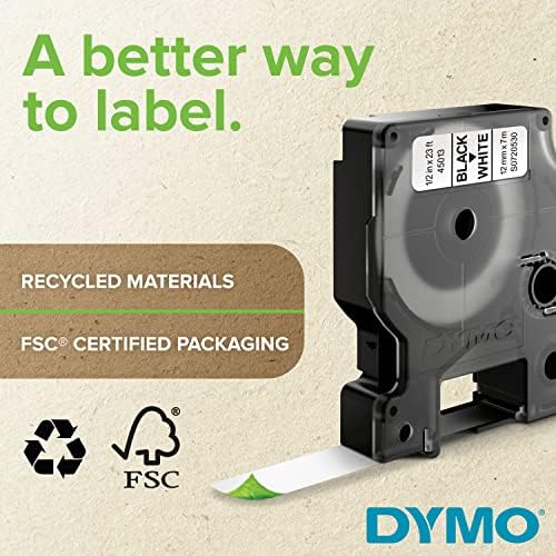 DYMO Industrial Labels, 1", Flex Nylon, Black on Yellow - Image 3