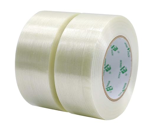 BOMEI PACK Filament Strapping Tape, 5.5 Mil 2 Inch x 60 Yards, Heavy Duty by BOMEIPACK