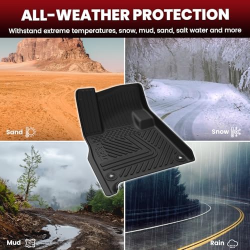 LASFIT Floor Mats for Rivian R1T 2025-2026, Front & Rear, Custom Fit - Image 5