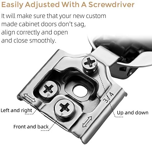 Soft Close Hinges for Kitchen Cabinet Hinges, 3/4 Inch Overlay, 2 Pack - Image 3