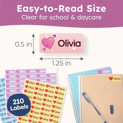 Personalized Name Labels for Kids (210 Labels) - Durable & Waterproof Custom Name Stickers for Clothing Tags, School Supplies, Camp & Daycare - Forever (1.2”x0.5”) - Image 6
