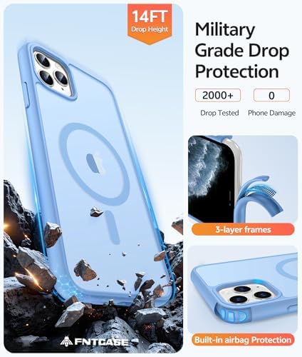 FNTCASE for iPhone 11 Pro Case, Fit for Magsafe, Translucent Matte Back - Image 5