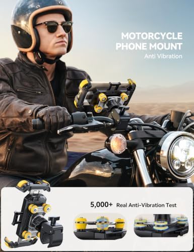 JOYROOM Motorcycle Phone Mount 150mPh Anti-Shock Dual Vibration Dampener - Image 6