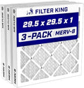 Filter King 29.5x29.5x1 Air Filter MERV 8, AC Furnace Filters (3-Pack) by FilterKing