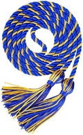 Graduation Honor Cords, 68" Long (Royal Blue/Gold) by UIALECG