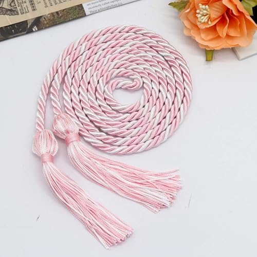GraduationMall Graduation Honor Cord 68" PinkWhite - Image 2