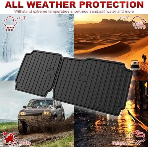AOMSAZTO Rear Seat Back Cover Backrest Protector for Jeep Gladiator JT 2020-2025 2026 with Seatback Mat fit 2026 Gladiator Accessories 2 Pieces-with Folding Lip - Image 7