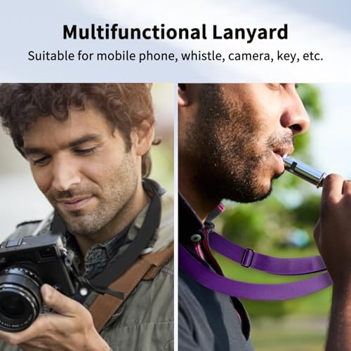 CACOE Phone Lanyard, Black+Purple, 2 Pcs - Image 6