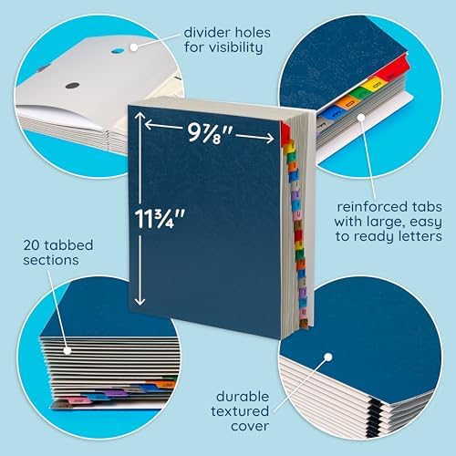 Blue Summit Supplies Expanding Desk File Sorter, Alphabetical, Letter Size - Image 4