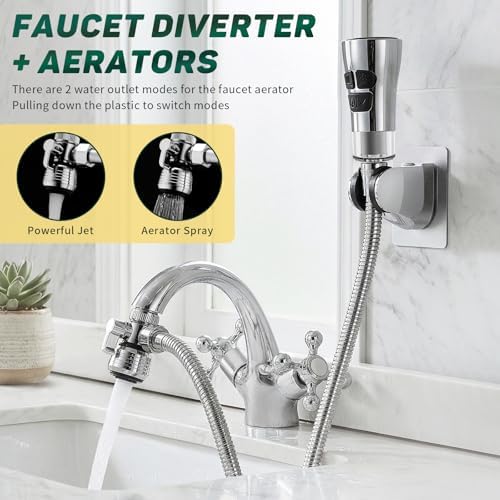 CECEFIN Kitchen Faucet Hose Attachment, 4-Mode ON/Off Spray Head w/Filter - Image 4