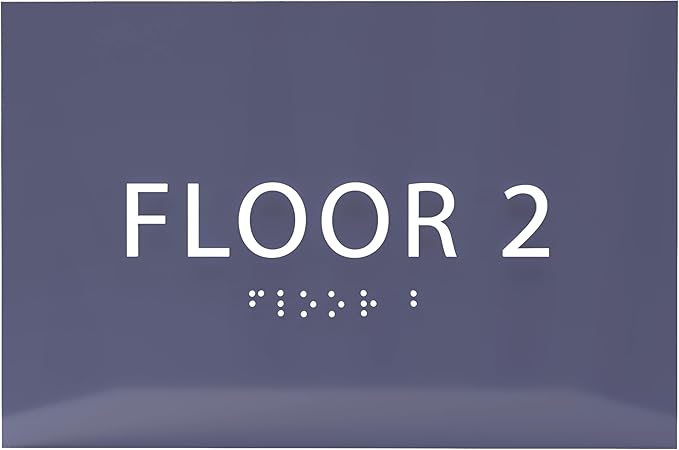 6" X4" Floor 2 Sign by ADACentralSigns