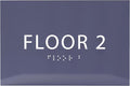 6" X4" Floor 2 Sign by ADACentralSigns