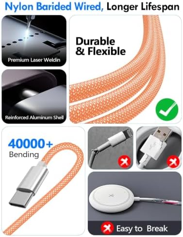 1Pack Travel Essentials for Apple Watch Charger,3-in-2 Multi Charging Cable - Image 5