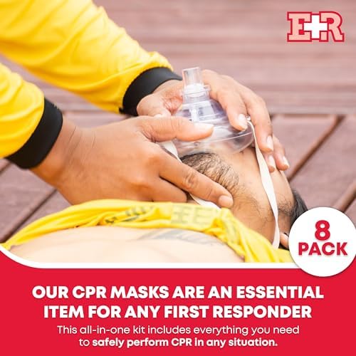 Adult and Infant CPR Mask Combo Kit – 8-Pack – 16 Valves, 8 Gloves, 16 Alcohol Pads – Emergency Resuscitation Kit for First Responders - Image 2